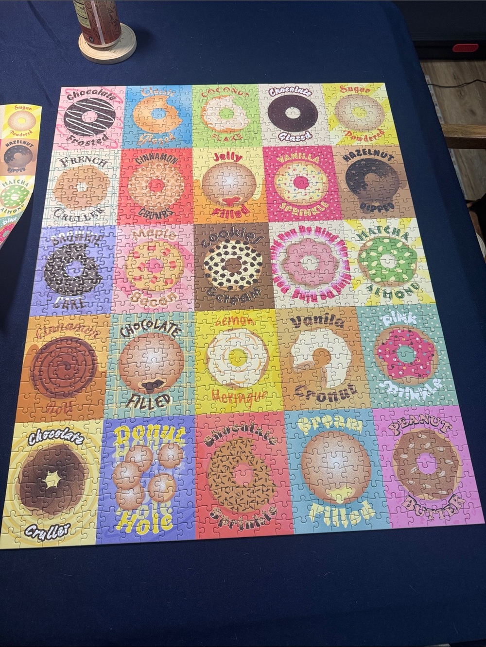 Donut Collage Jigsaw Puzzle - Colorful Pastel Grid
